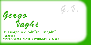 gergo vaghi business card